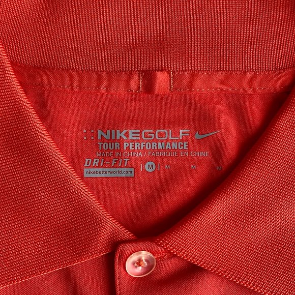 ⛳️2x HP! ⛳️ Nike Golf Dri-Fit Orange Golf Shirt - Picture 4 of 9
